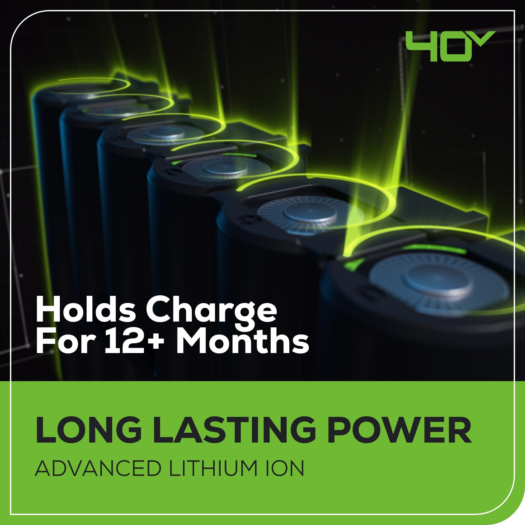 Greenworks 40V blower includes charger for quick setup.