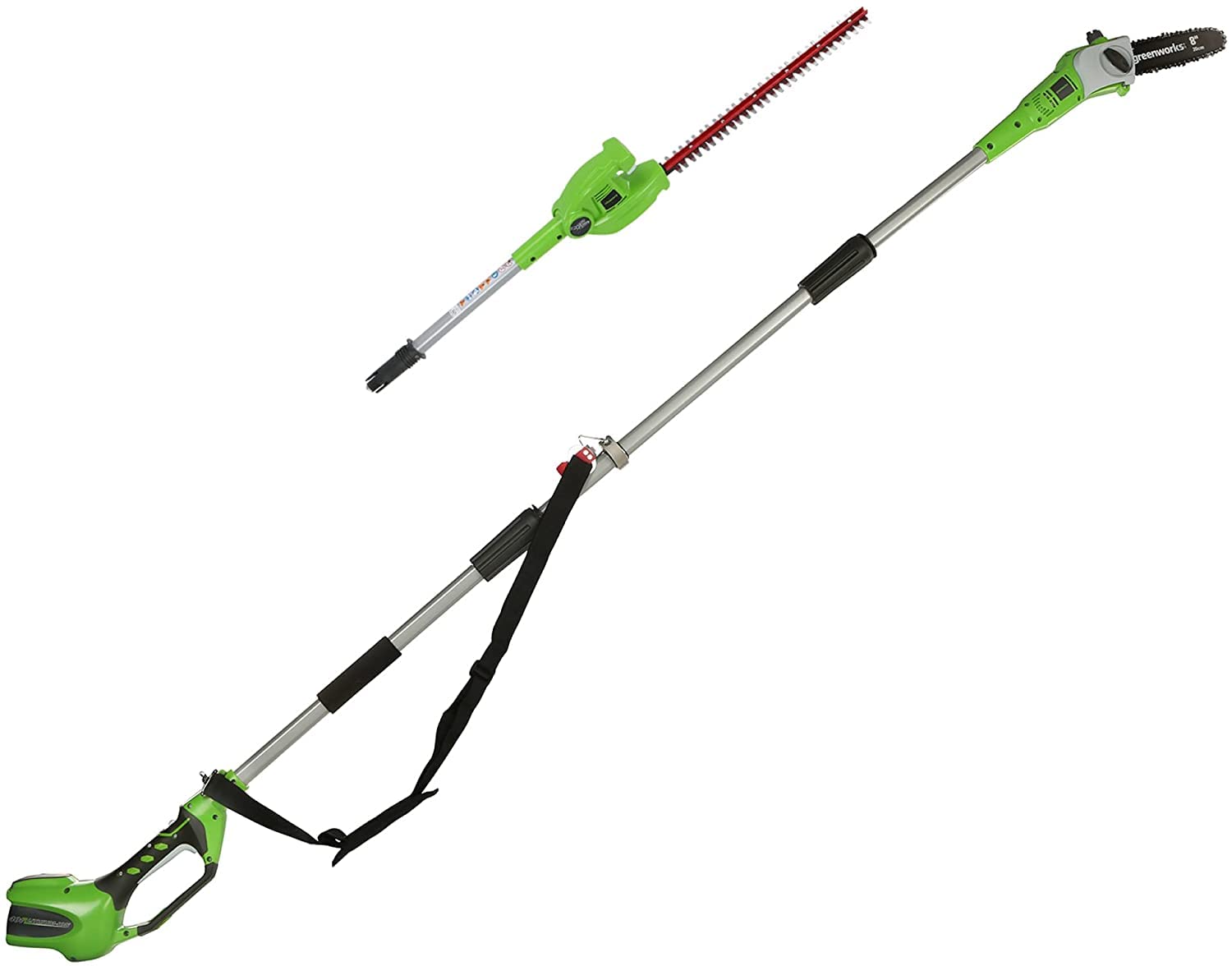 Greenworks 40V Polesaw 8 inch bar and chain for precise pruning
