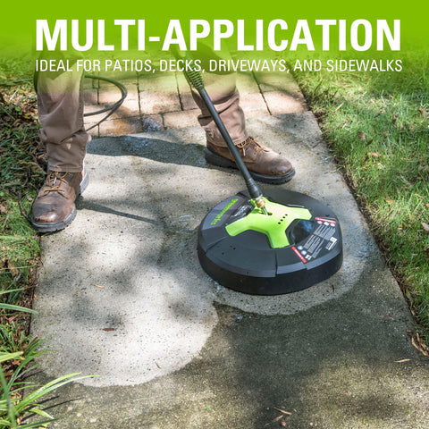 Greenworks 5210902 wide 15-inch width covers more area.
