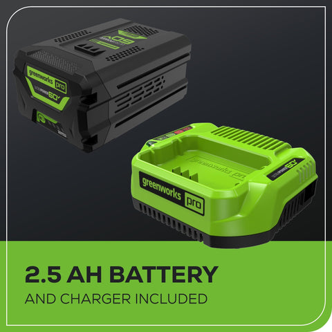 Greenworks 60V blower instant-start trigger for quick cleanup