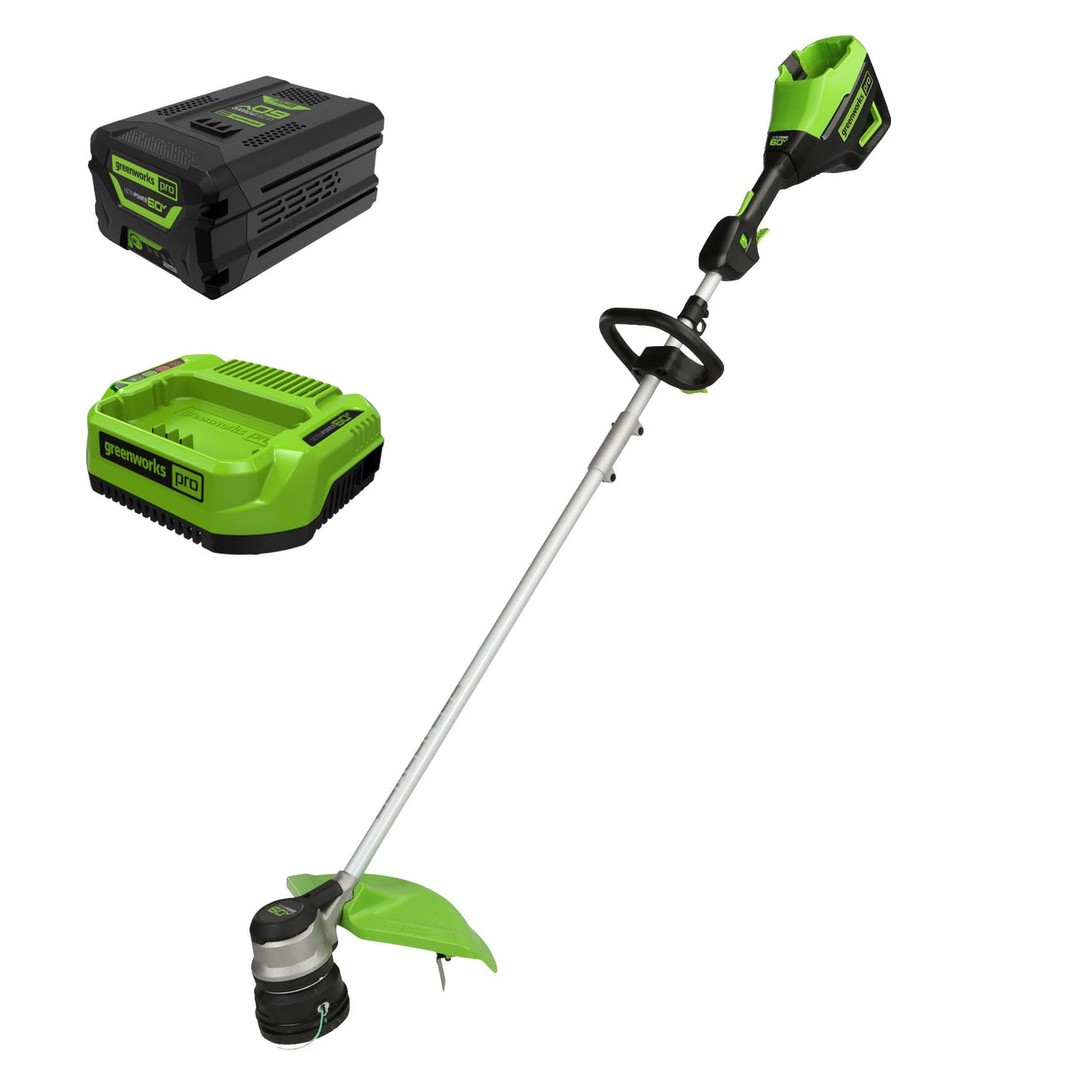 Greenworks 60V brushless trimmer with powerful cutting power for tall weeds