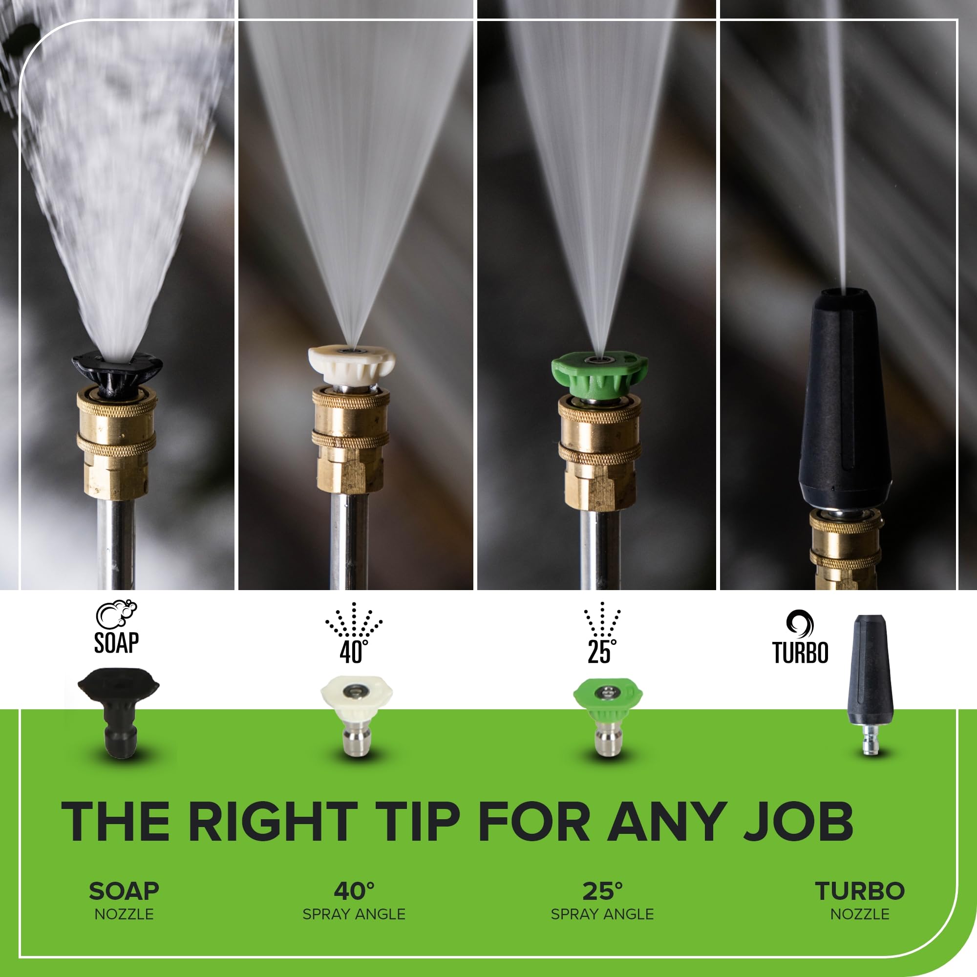 Greenworks 60V pressure washer 25-foot steel braided hose resists kinks