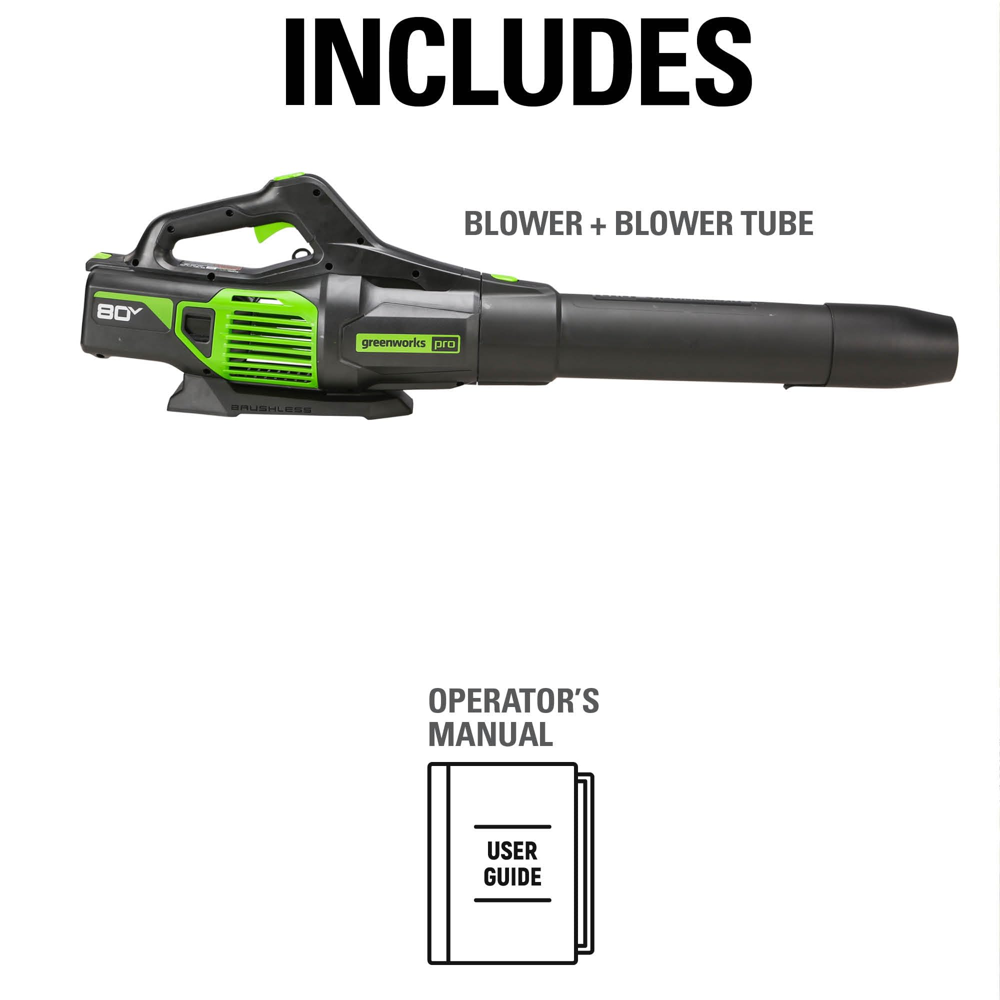Driveway cleanup capability highlighted for everyday yard tasks.