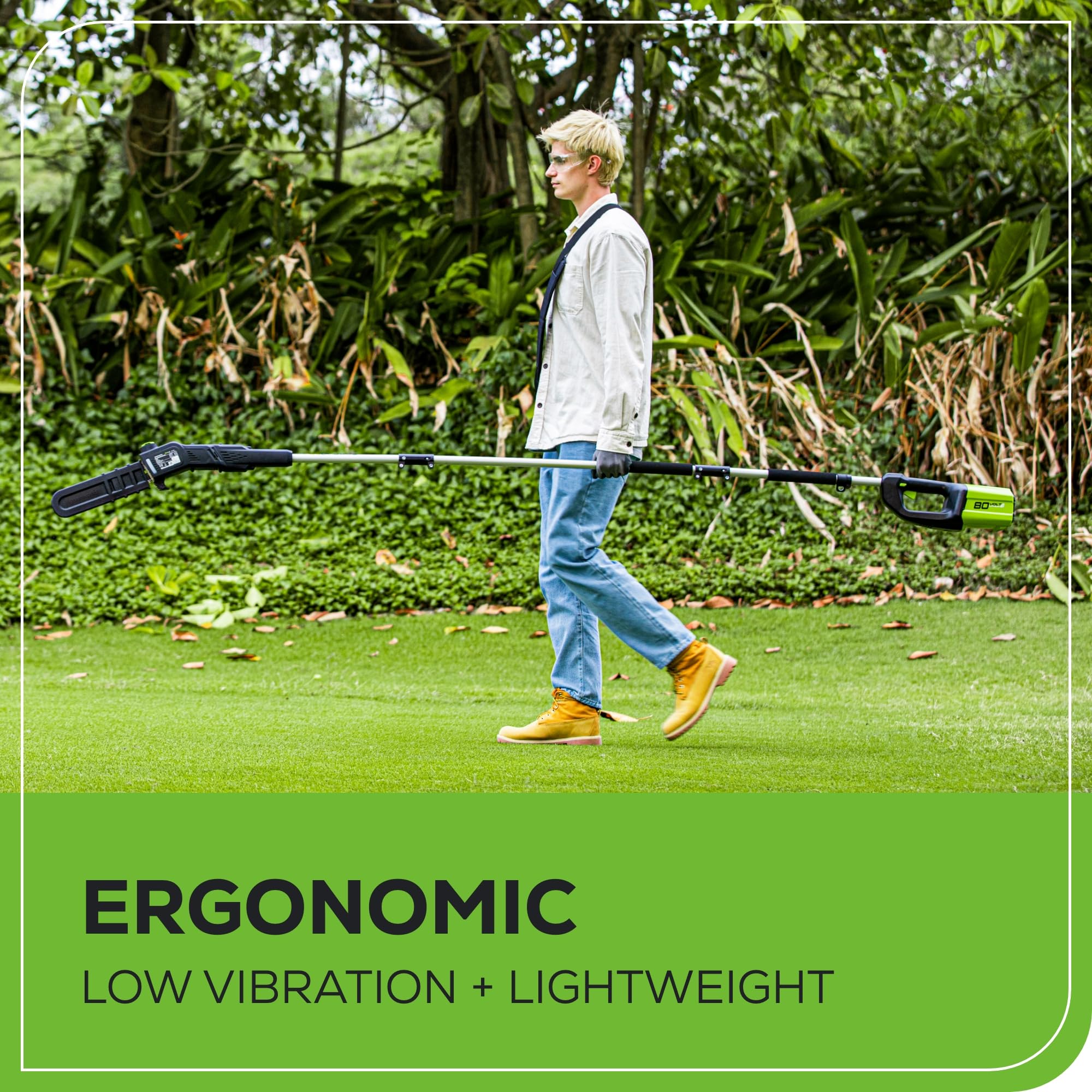 Greenworks 80V polesaw brushless motor delivers higher torque