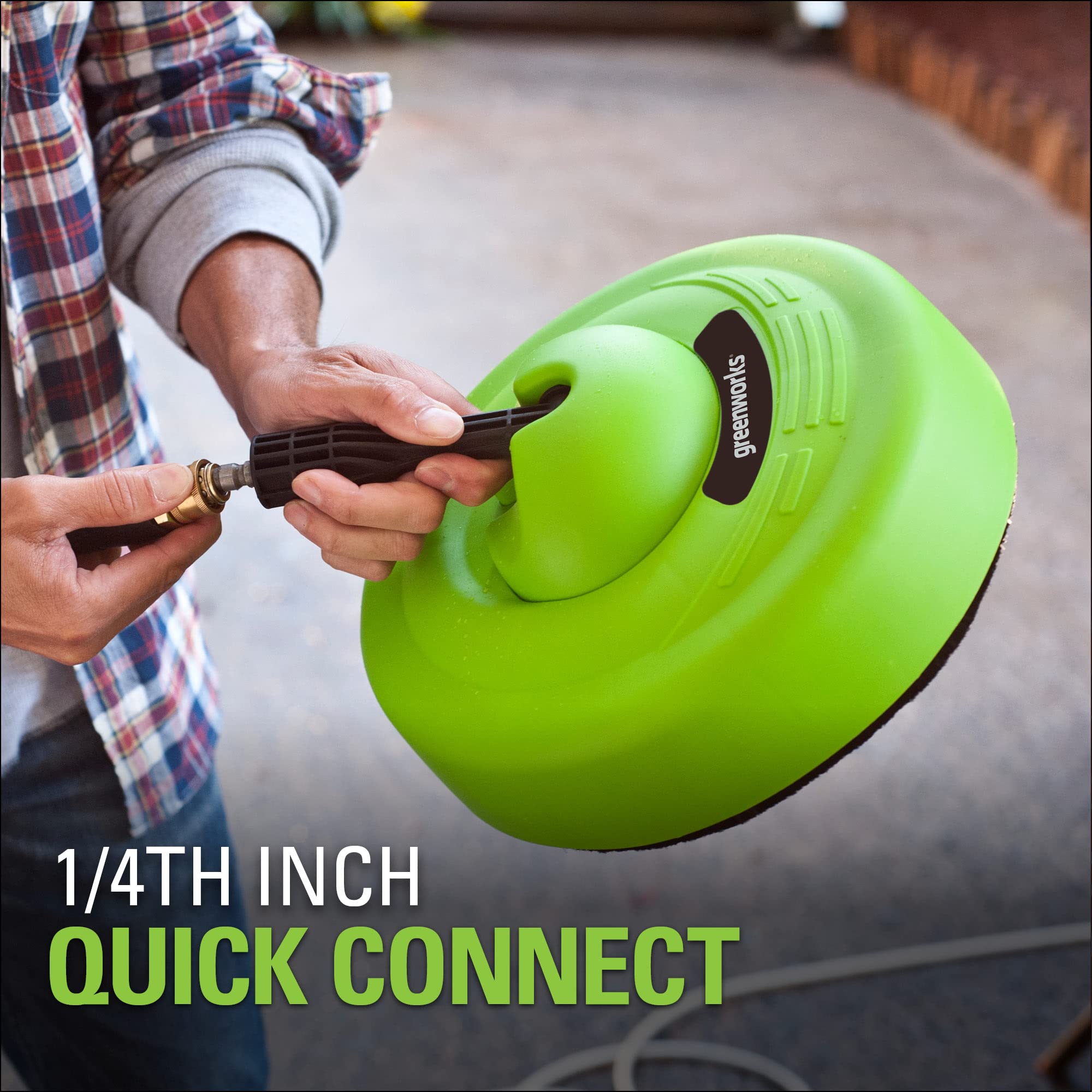 GreenWorks attachment for pressure washers; consistent cleaning paths