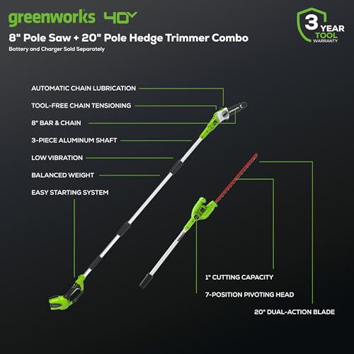 Greenworks automatic oiler maintains smooth cutting during use