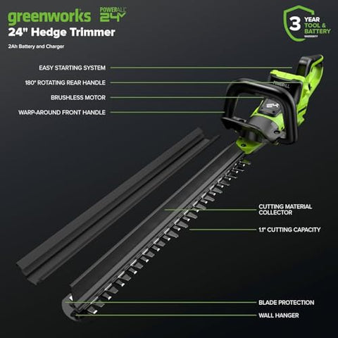 Greenworks 2.0Ah battery and charger included for quick setup