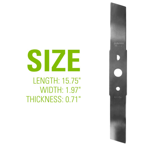 Greenworks blade alignment close-up to ensure smooth installation.