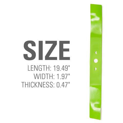 GreenWorks heat-treated steel blade built for durability.
