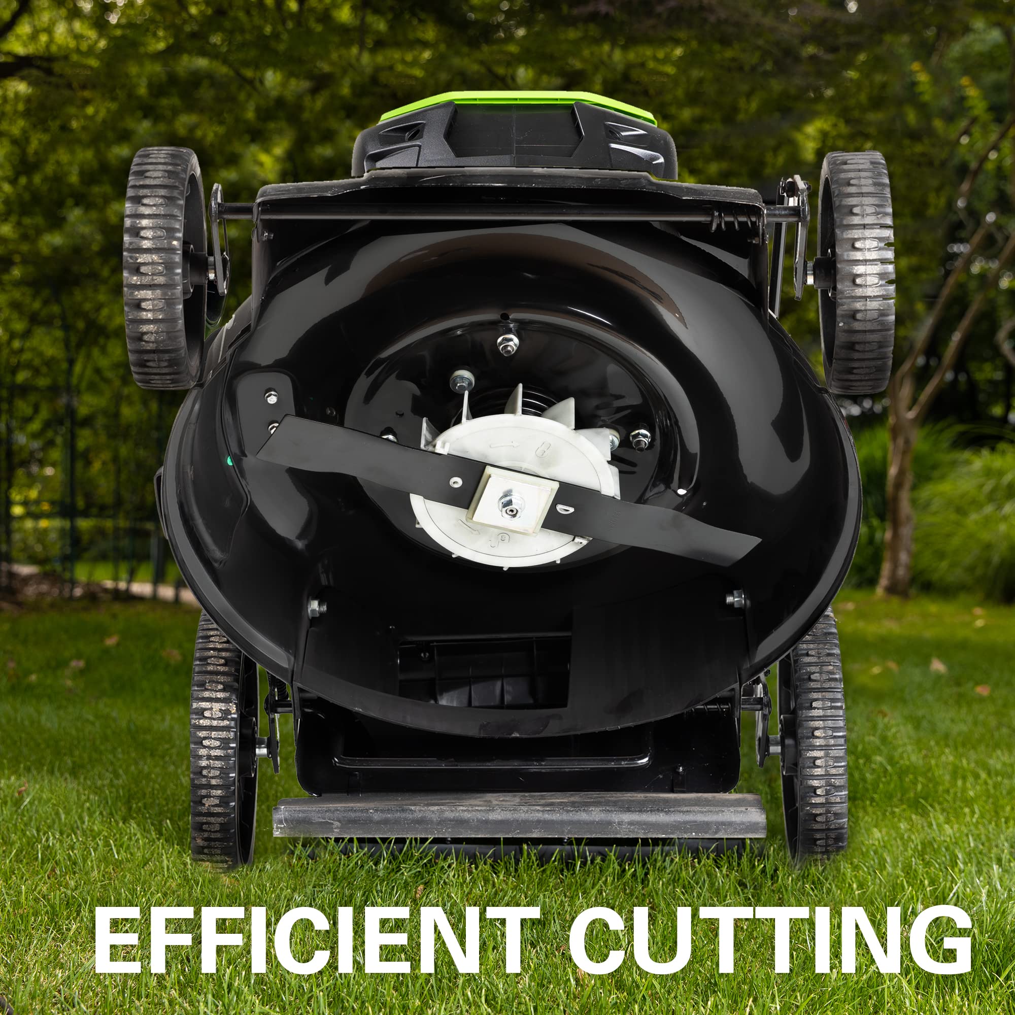 Greenworks blade packaging notes compatibility with 16-inch corded and cordless mowers.