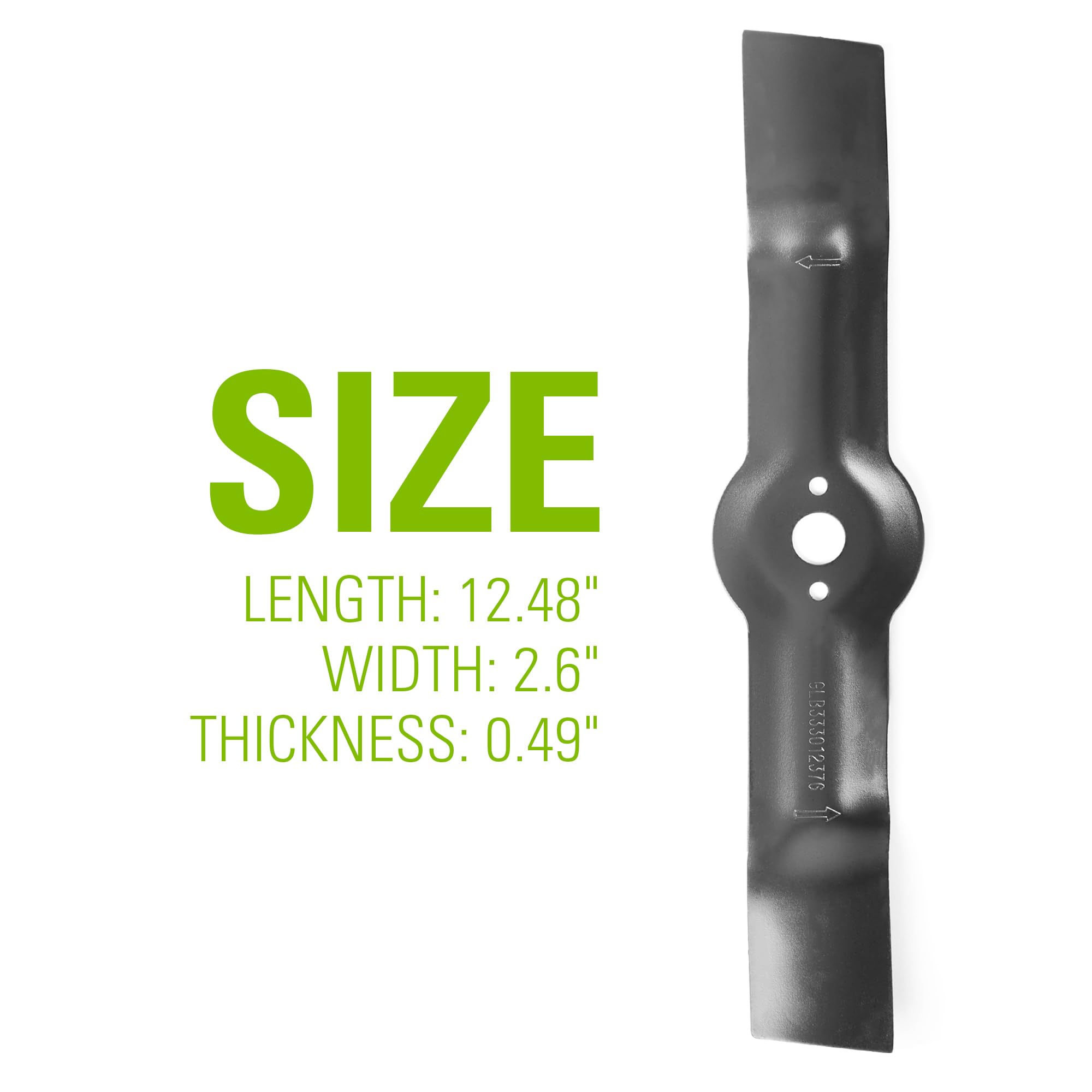 Greenworks durable steel blade demonstrates long-lasting construction for steady mowing