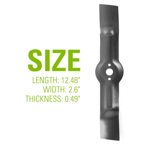 Greenworks durable steel blade demonstrates long-lasting construction for steady mowing