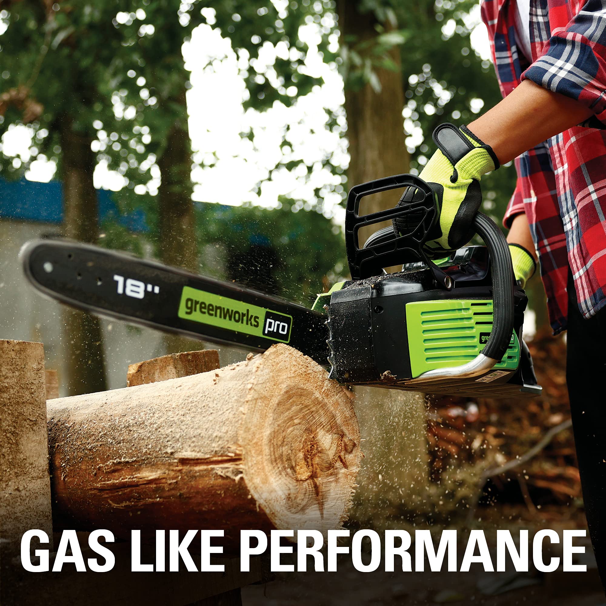 Greenworks easy bar and chain tensioning simplifies maintenance and setup.