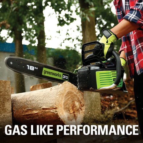 Greenworks easy bar and chain tensioning simplifies maintenance and setup.