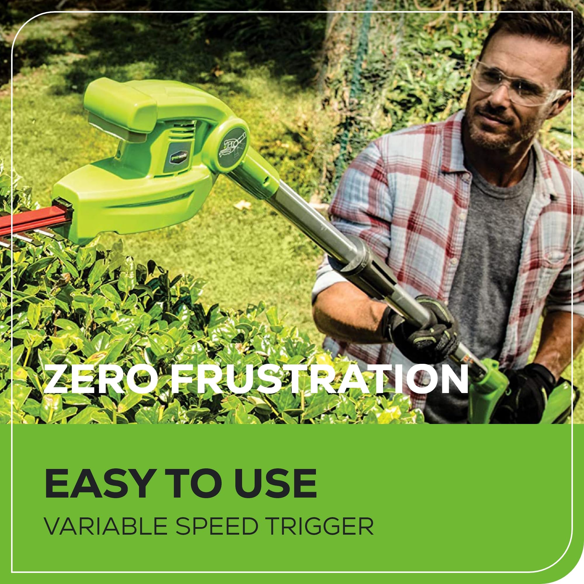 Greenworks easy tensioning keeps the polesaw chain tight during use