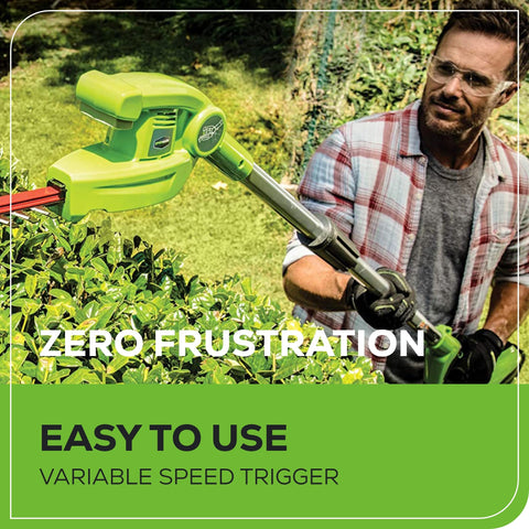 Greenworks easy tensioning keeps the polesaw chain tight during use