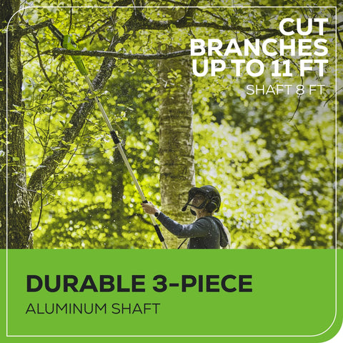 Greenworks PS40B210 includes a 2.0Ah battery for extended pruning sessions.