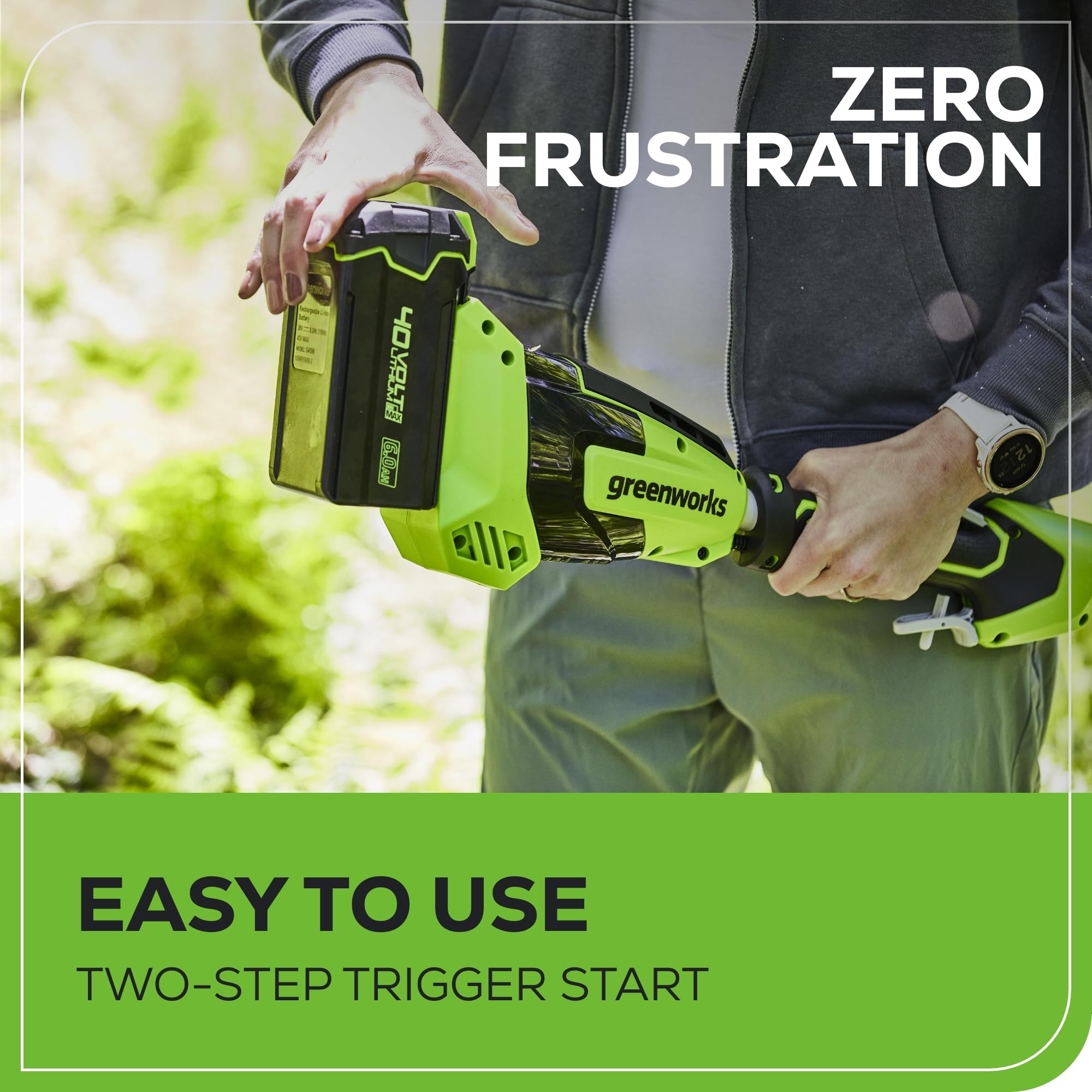 Greenworks complete kit includes saw, battery, charger, and manual for ready use.