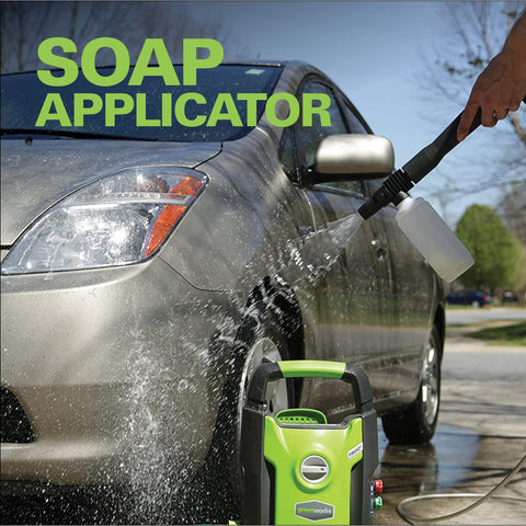 Greenworks soap applicator enables foaming cleaning