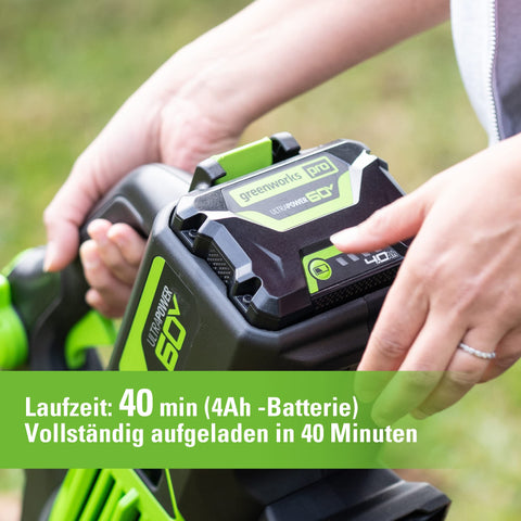 Greenworks Pro 60V blower concentrator nozzle focuses air for stubborn debris.
