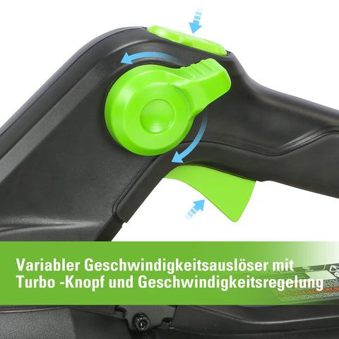 Greenworks Pro 60V blower ergonomic grip supports comfortable extended use.