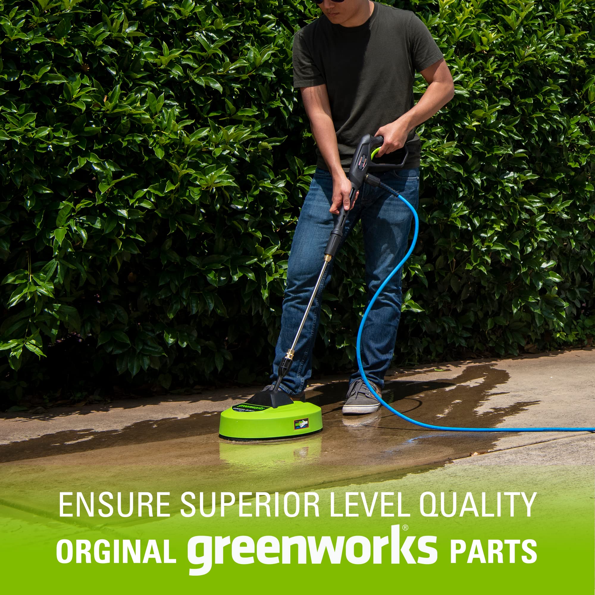 Greenworks quick-connect compatibility on the unit enables fast setup