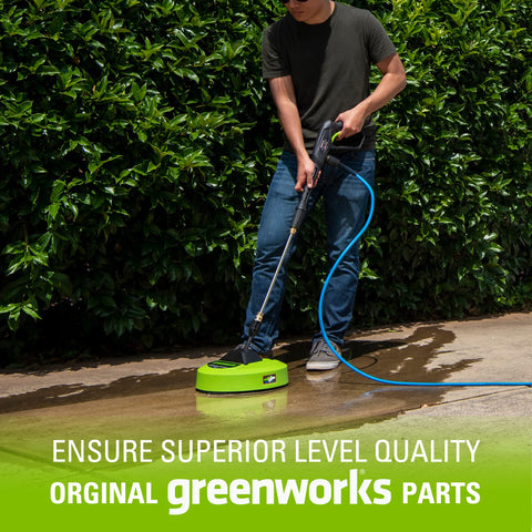 Greenworks quick-connect compatibility on the unit enables fast setup