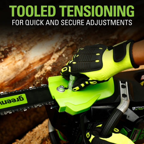 Greenworks quiet operation helps you work without disturbing neighbors.