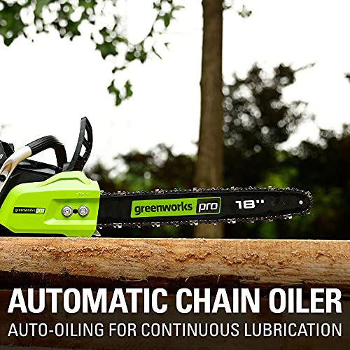 Greenworks rapid charger included for faster battery recharge.