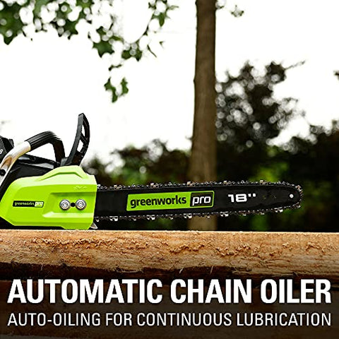Greenworks rapid charger included for faster battery recharge.