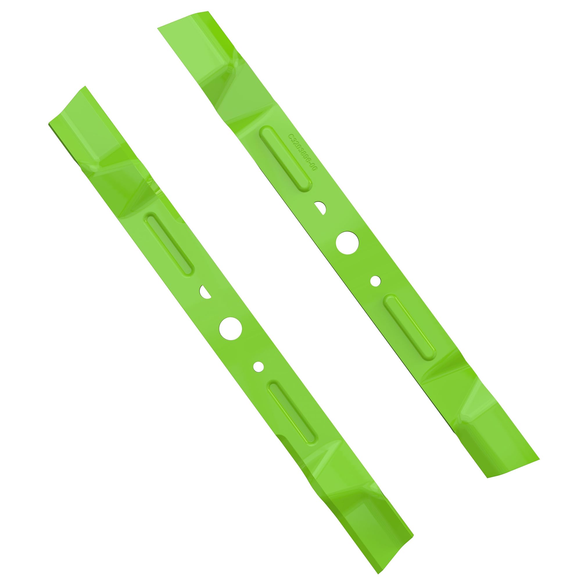 Greenworks 42-inch replacement blades for tractor with side-discharge cutting for a precise lawn