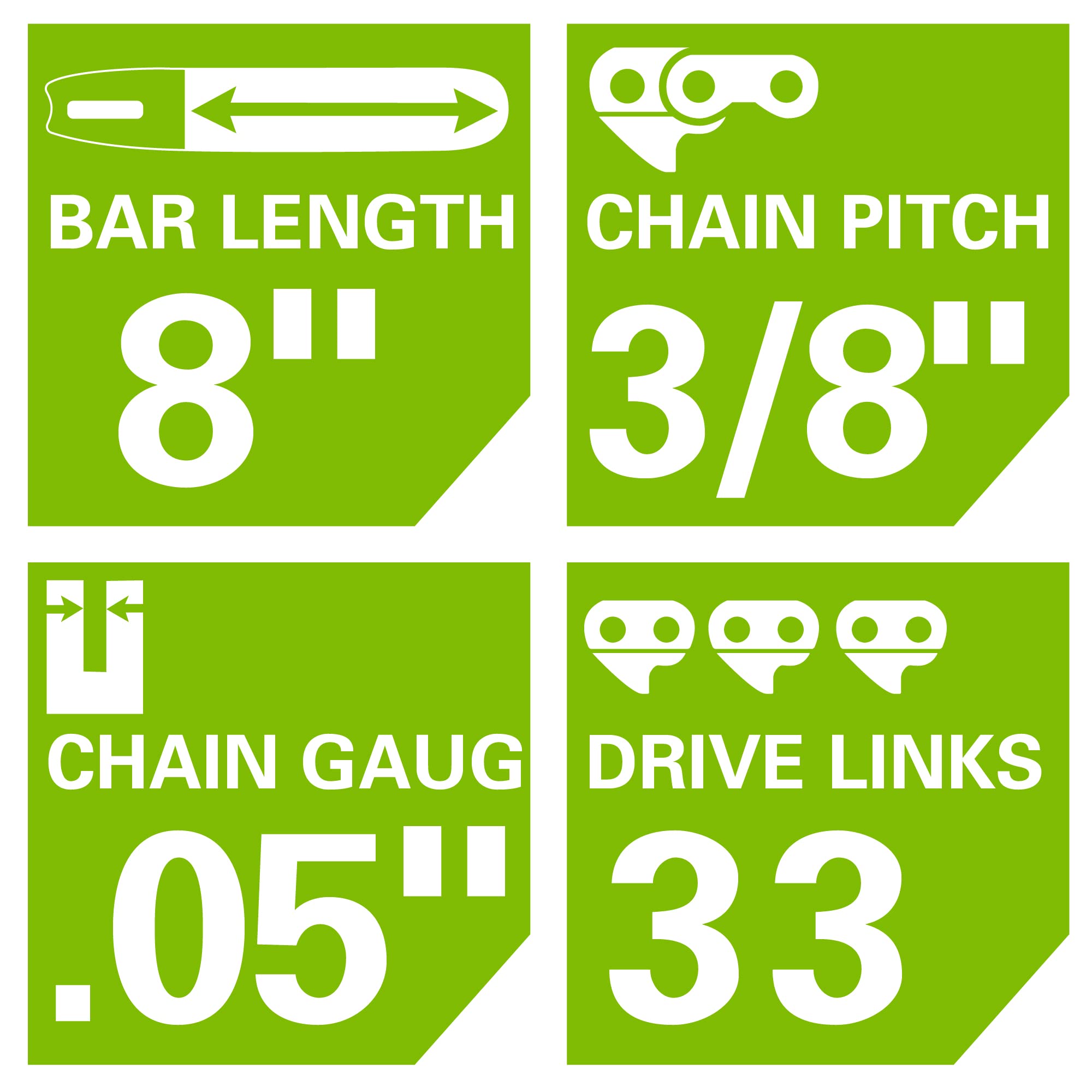 Greenworks replacement chain compatible with PS24B210 and PS40B210 models