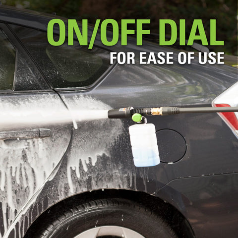Greenworks soap applicator compatible with all Greenworks washers for easy integration
