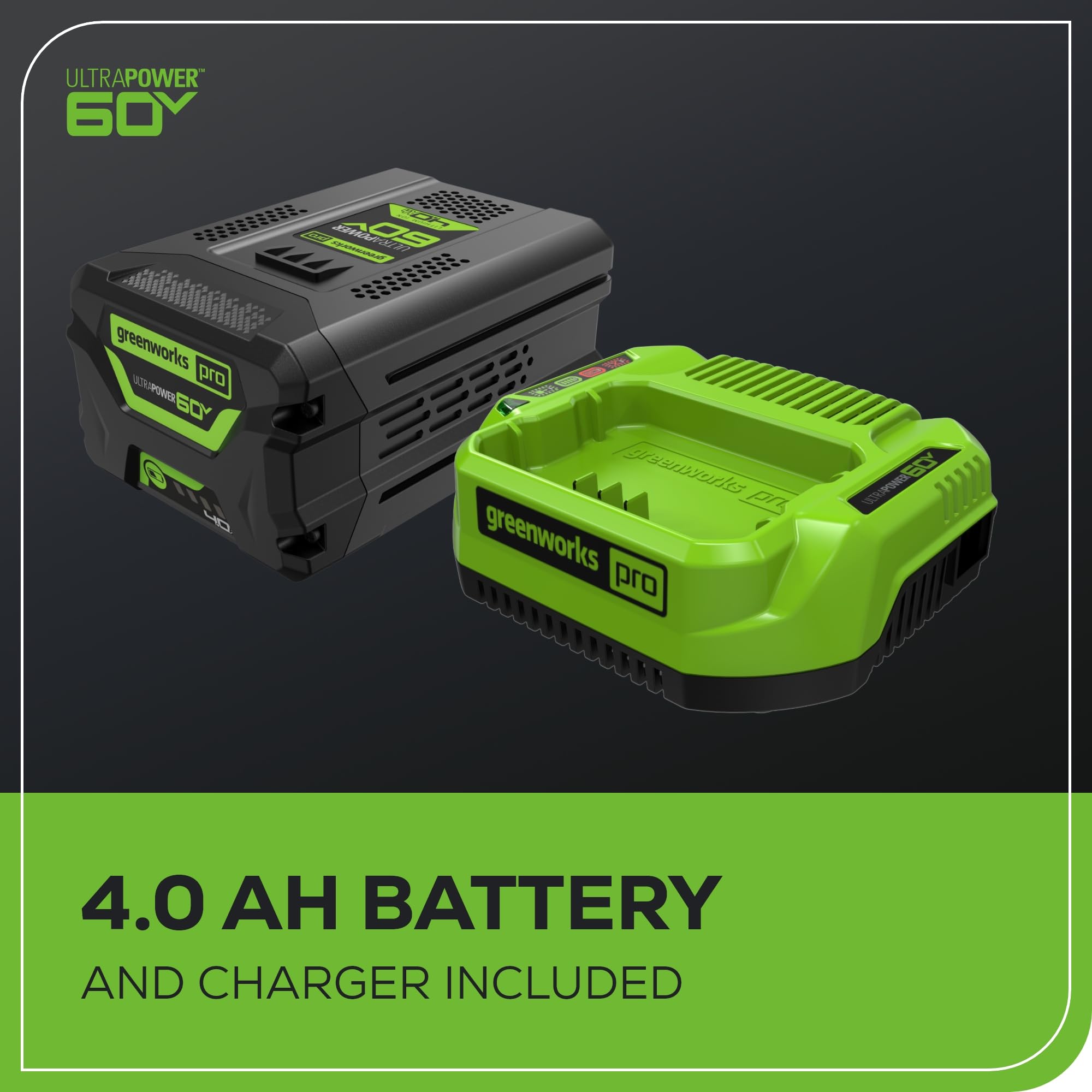 Greenworks included spool ensures you’re ready to start trimming out of the box.