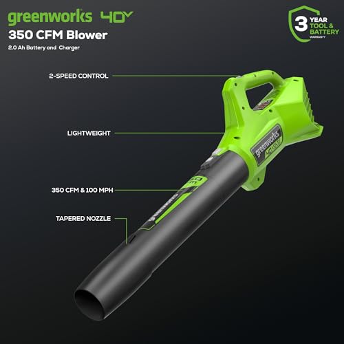 Greenworks 0.065-inch auto feed trimmer line shown for smooth trimming.