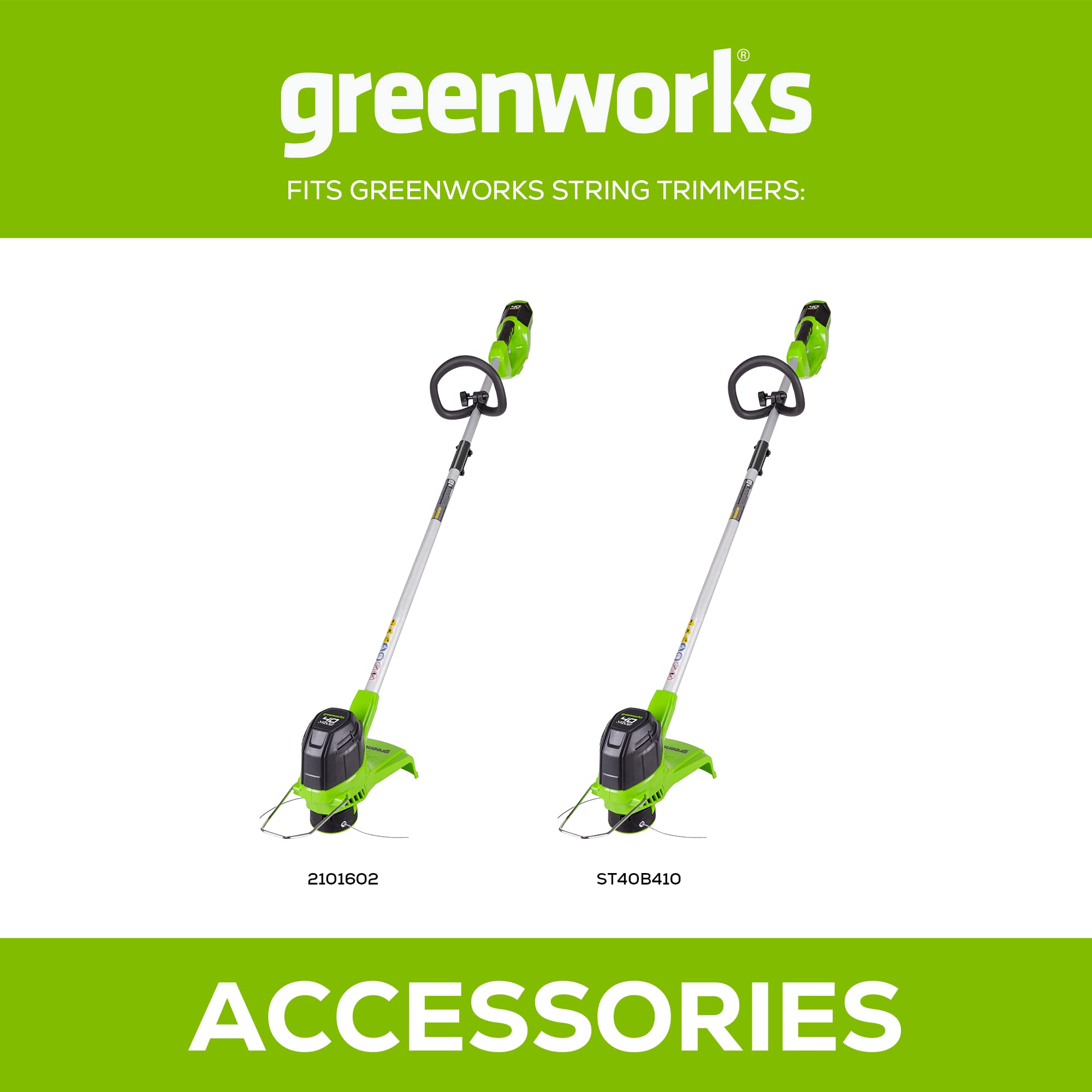 GreenWorks trimmer in use along a yard edge for clean lines