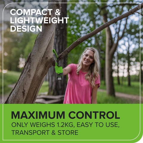 Ultra-lightweight 3.4 lb design reduces user fatigue.