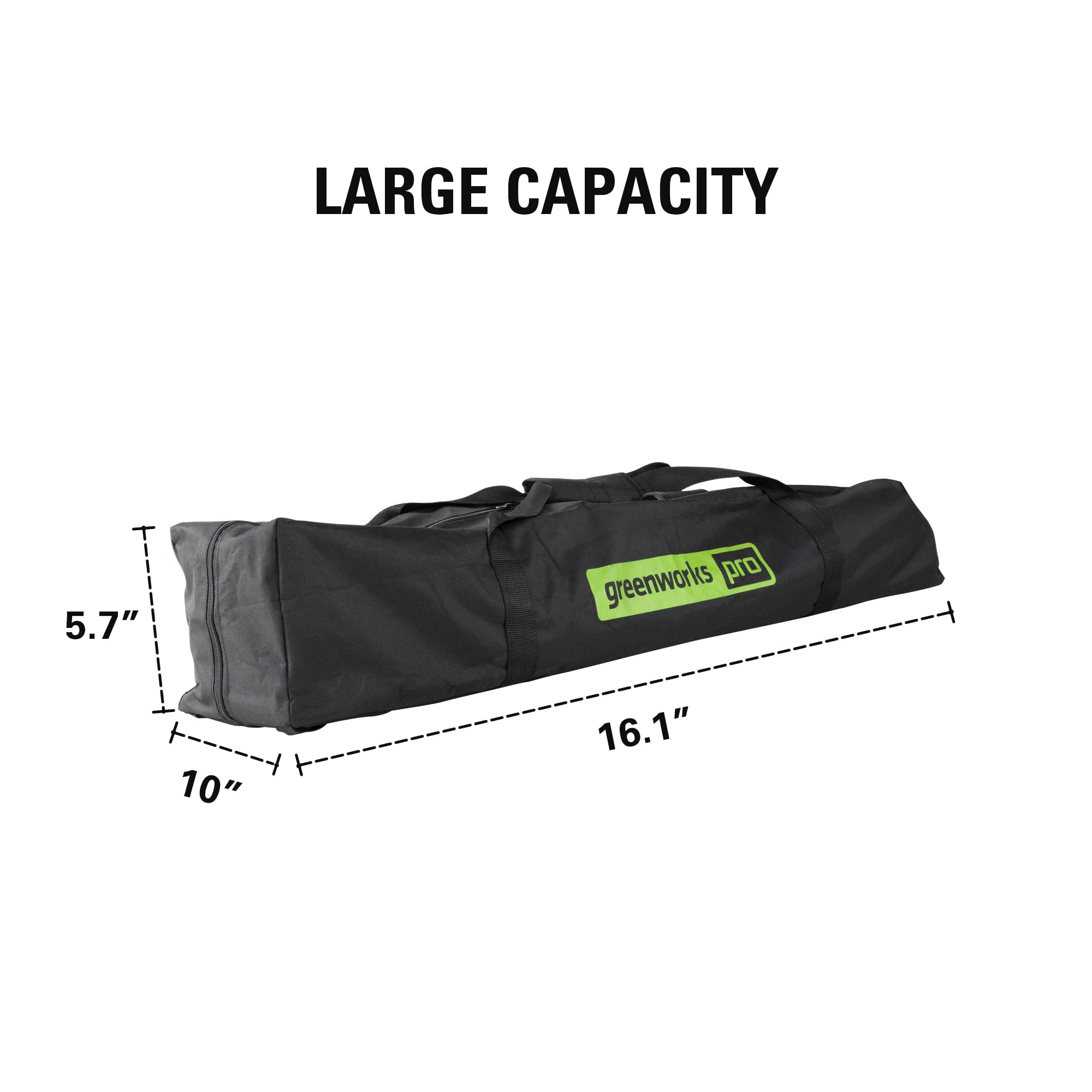 Greenworks carry case close-up of Cordura nylon for long-lasting protection.