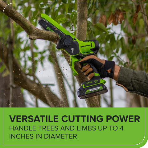 Up to 45 cuts on 4x4 lumber per full charge.