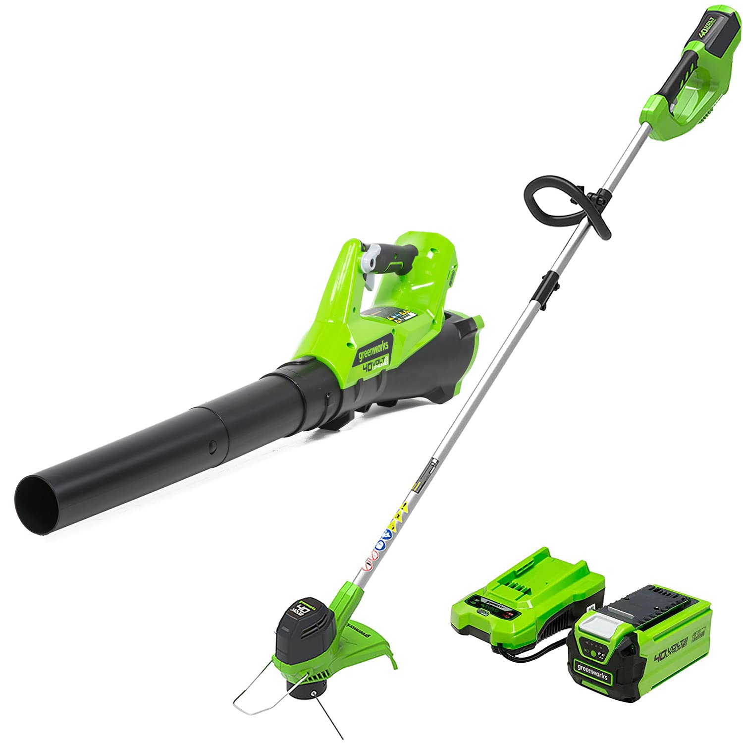 Greenworks yard tool combo kit 40V powers dual tools for quick curb appeal improvements