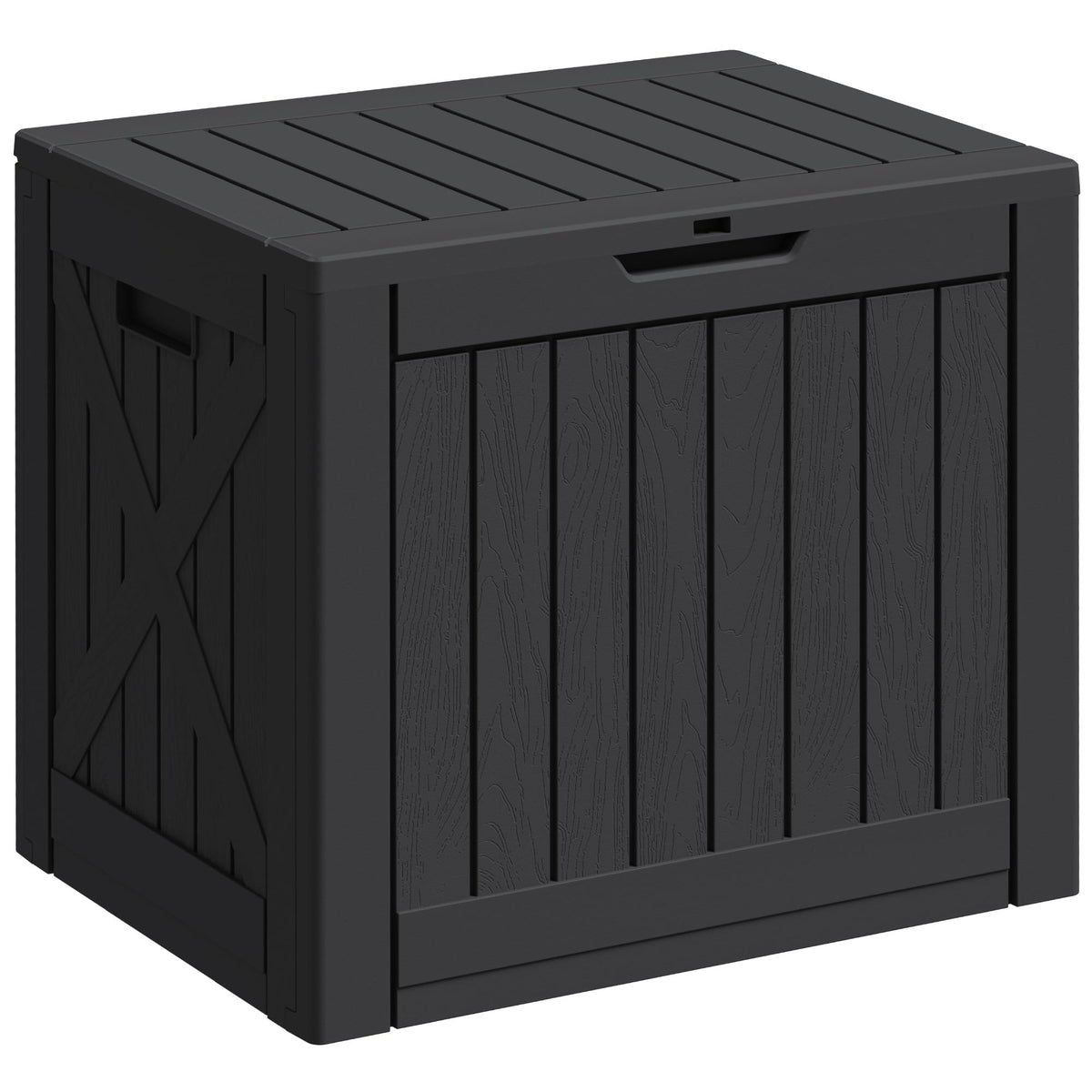 Greesum 40-gallon deck box exterior for spacious outdoor storage of tools and gear.