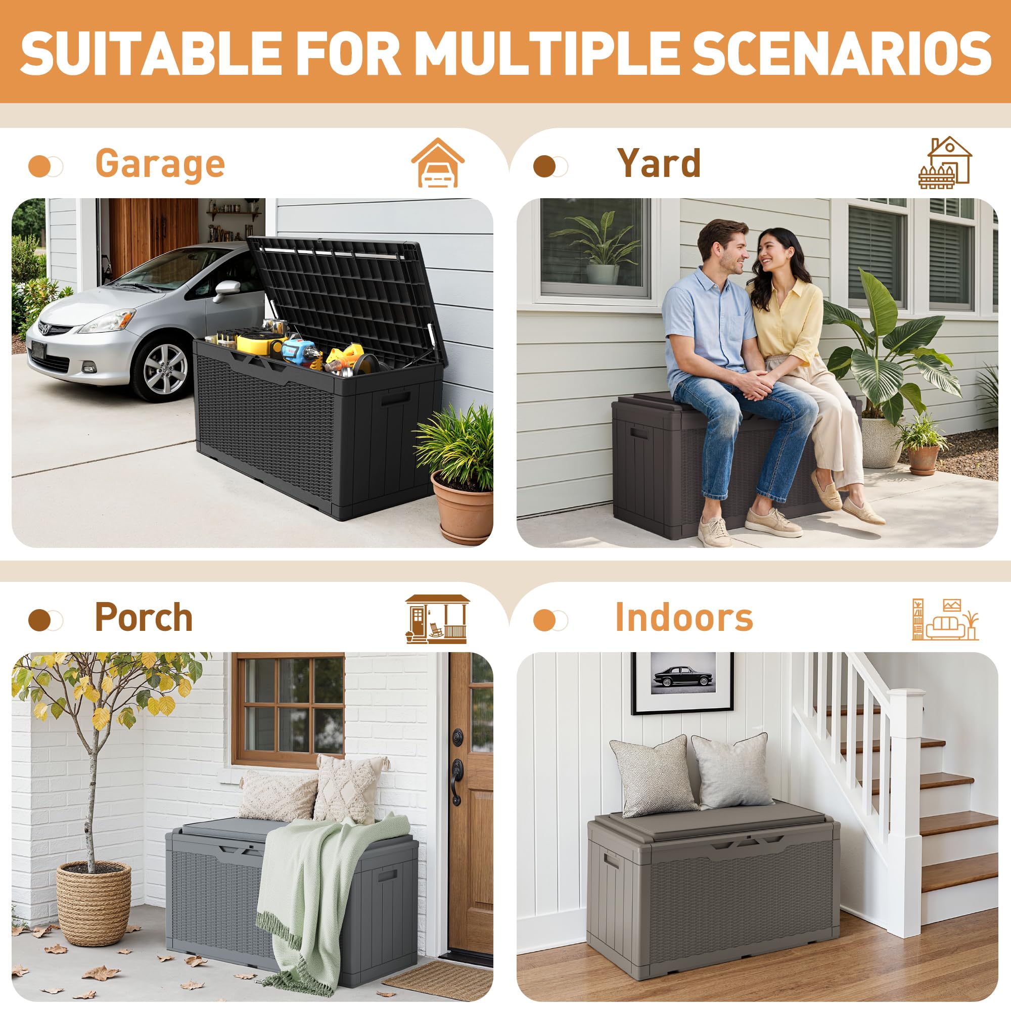 Greesum inside lid support enhances durability during use.