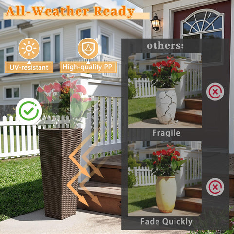 Greesum lightweight PP resin planter for year-round indoor and outdoor use