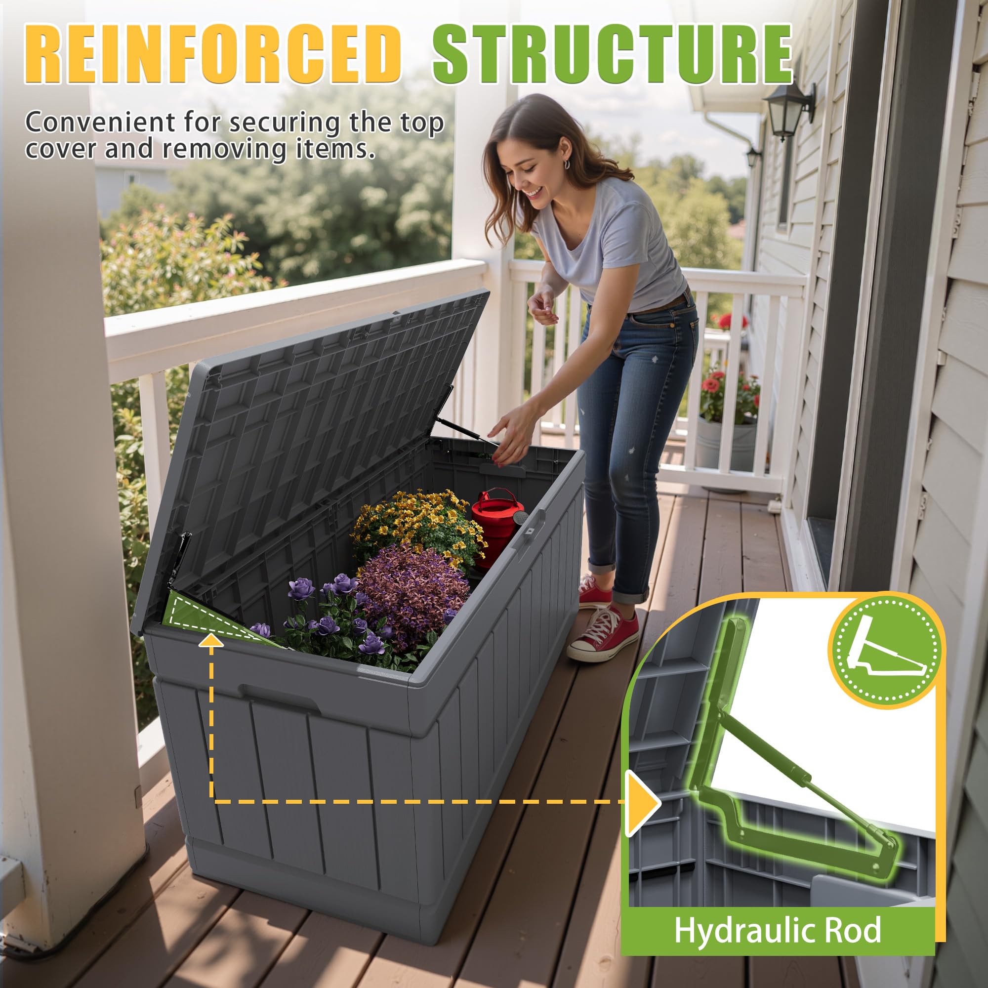 Greesum storage box features lockable holes for added security