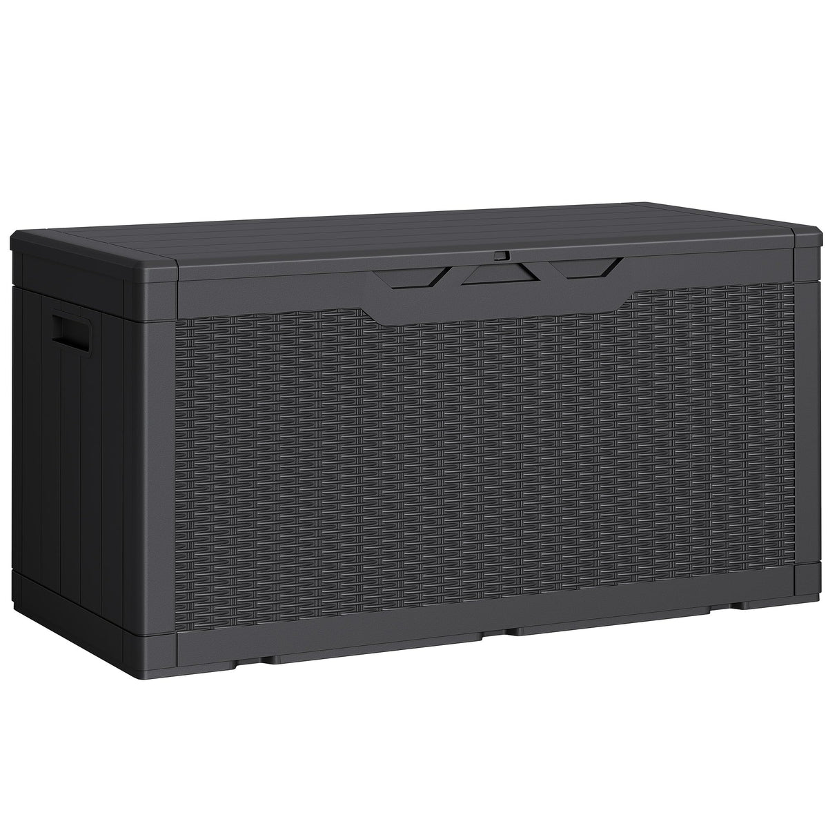 Greesum 100 gallon outdoor storage box with spacious interior for garden items.