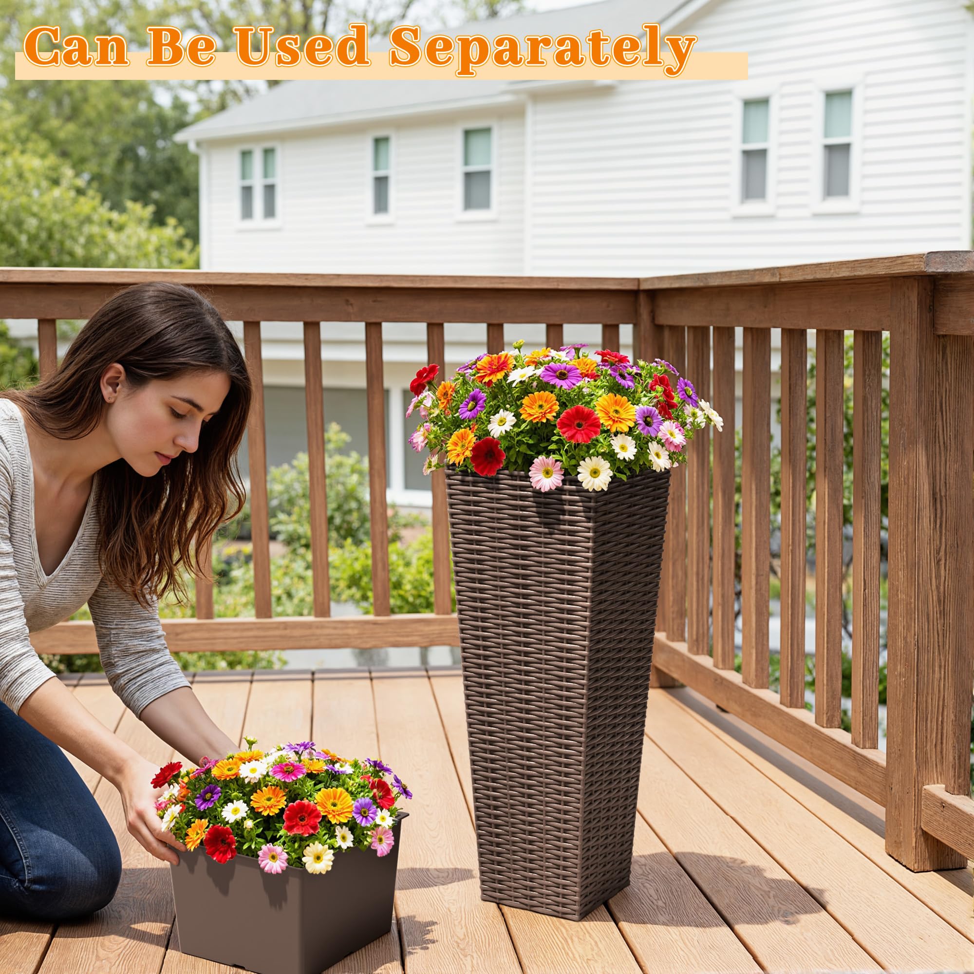 Greesum large planter suitable for olive trees, ficus, and tall greenery