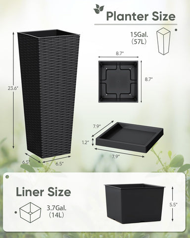 Greesum planter outdoor use shows patio and balcony decor potential.