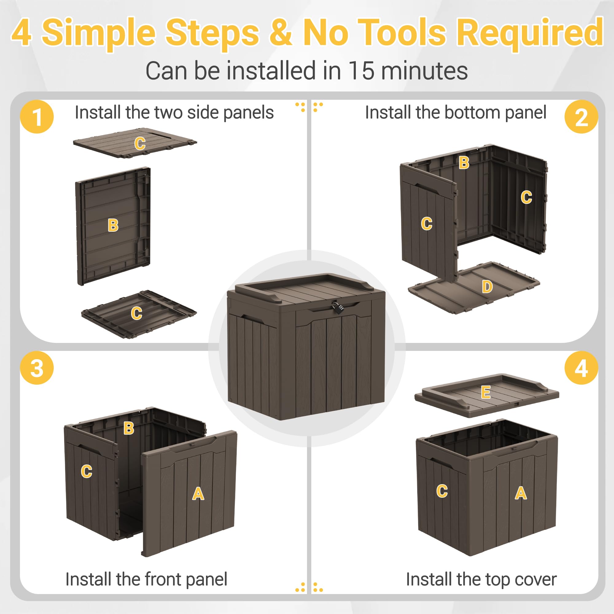 Greesum easy-assembly kit included with manual