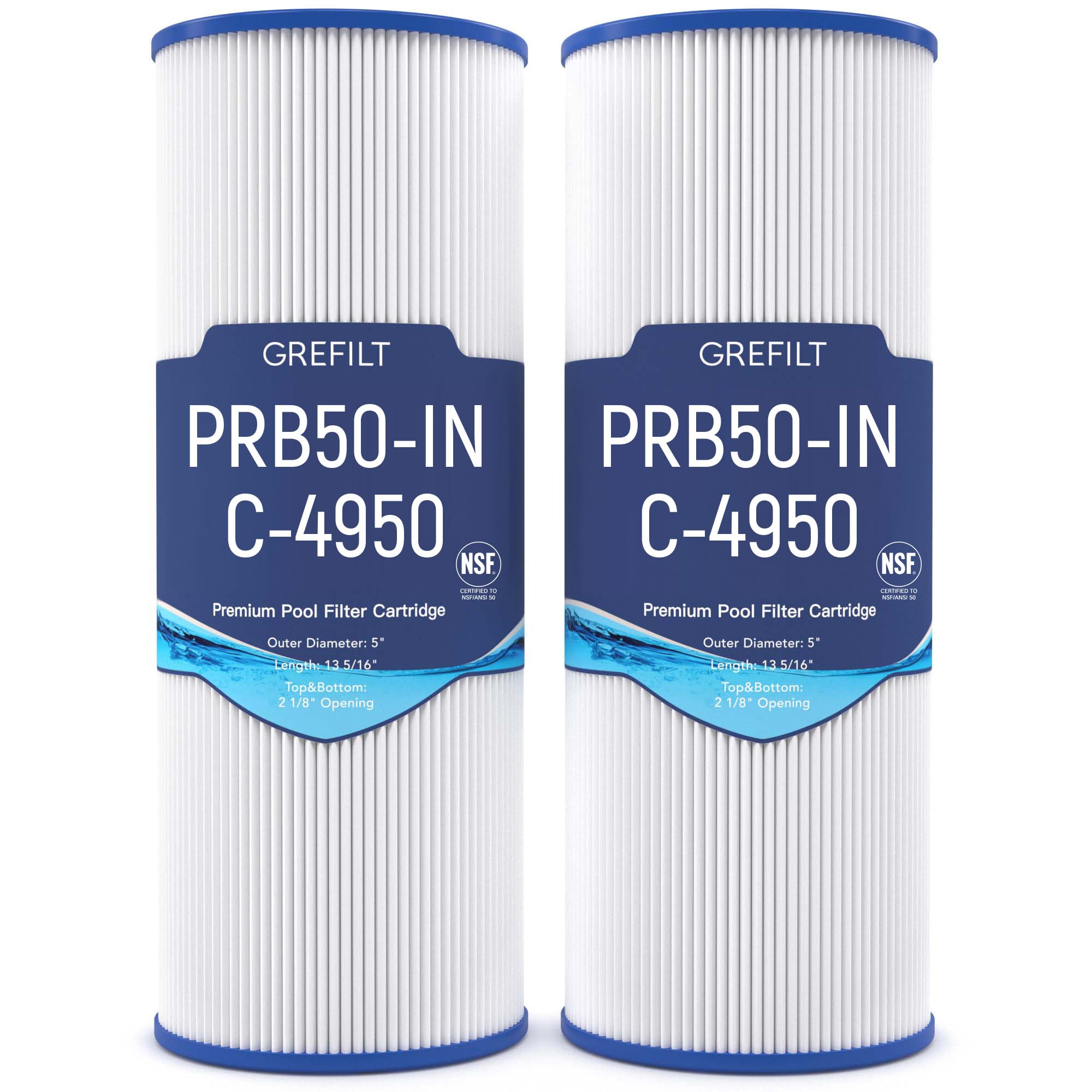Grefilt C-4950 filter body offers sturdy filtration for long lasting hot tub use.
