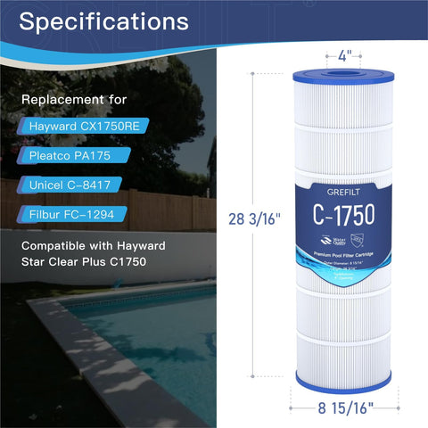 Grefilt C1750 filter fabric close up shows 30 micron filtration and dense fiber structure